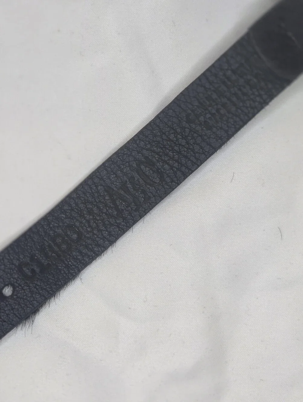AL&C Black Calf Hair Leather Buckle Bracelet - Picture 4 of 7